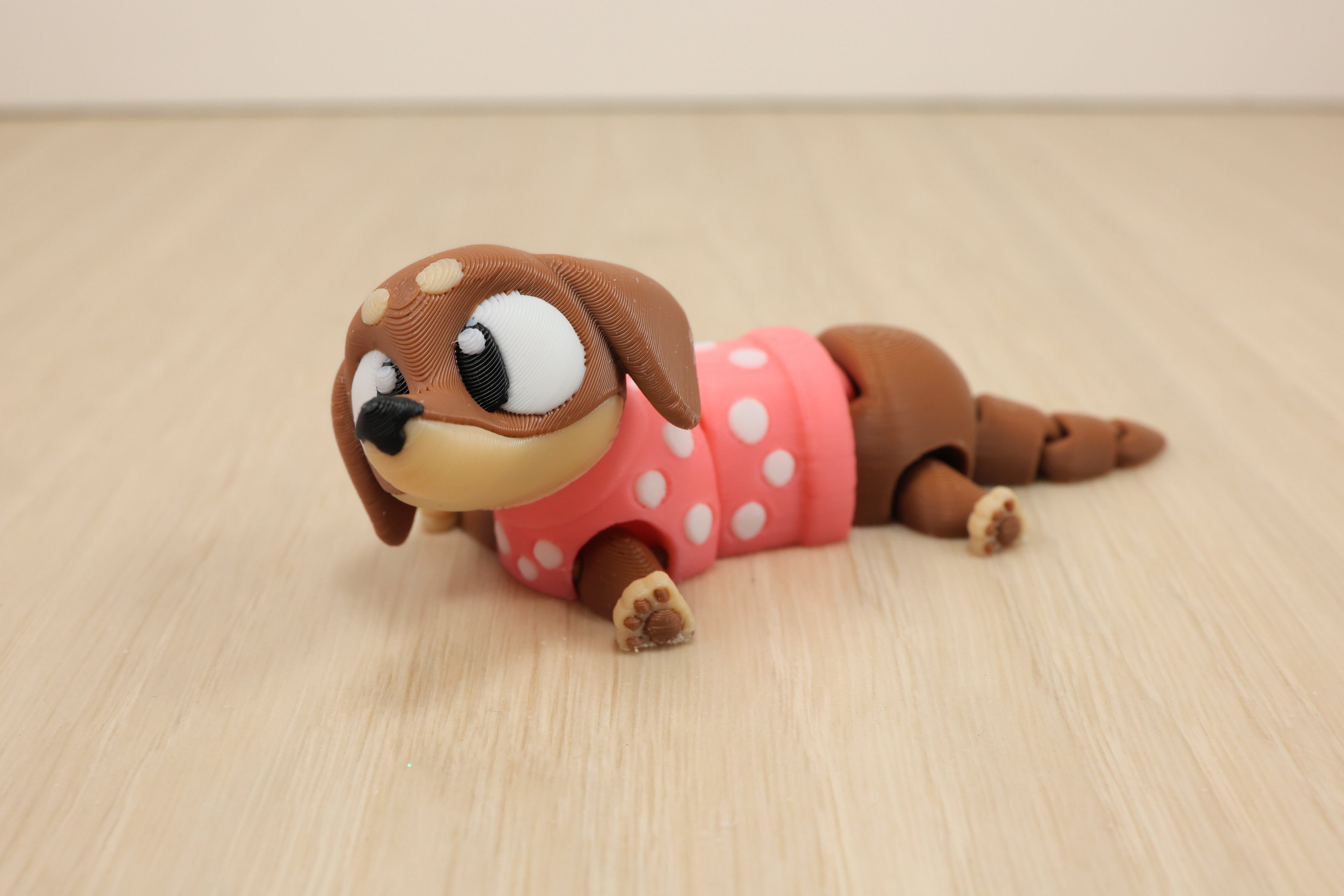 Articulated 3D Printed Wiener Dog - Fidget Toy Dachshund Pet
