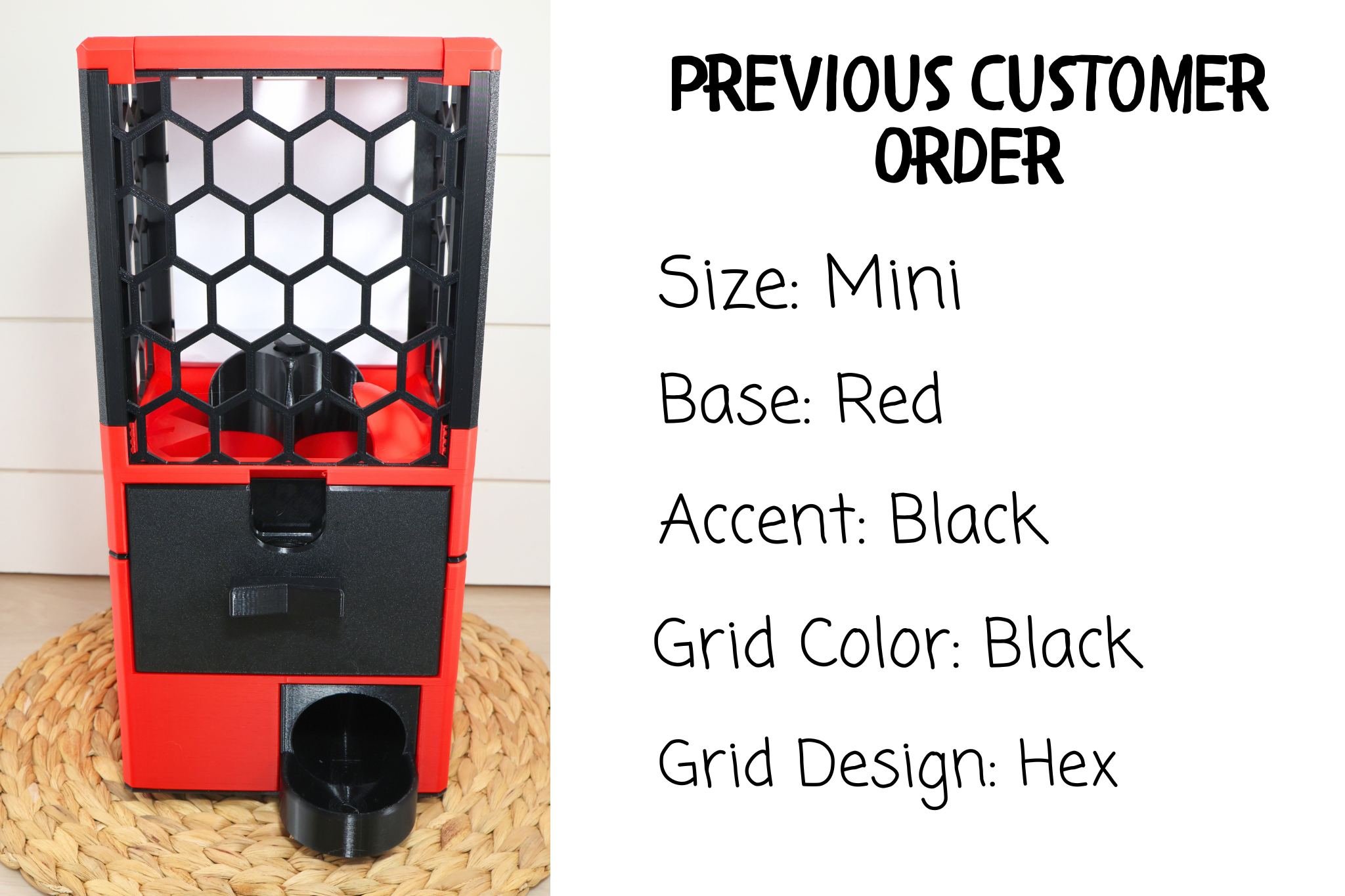 3D Printed Regular Size Capsule Dispenser GachaPop Machine