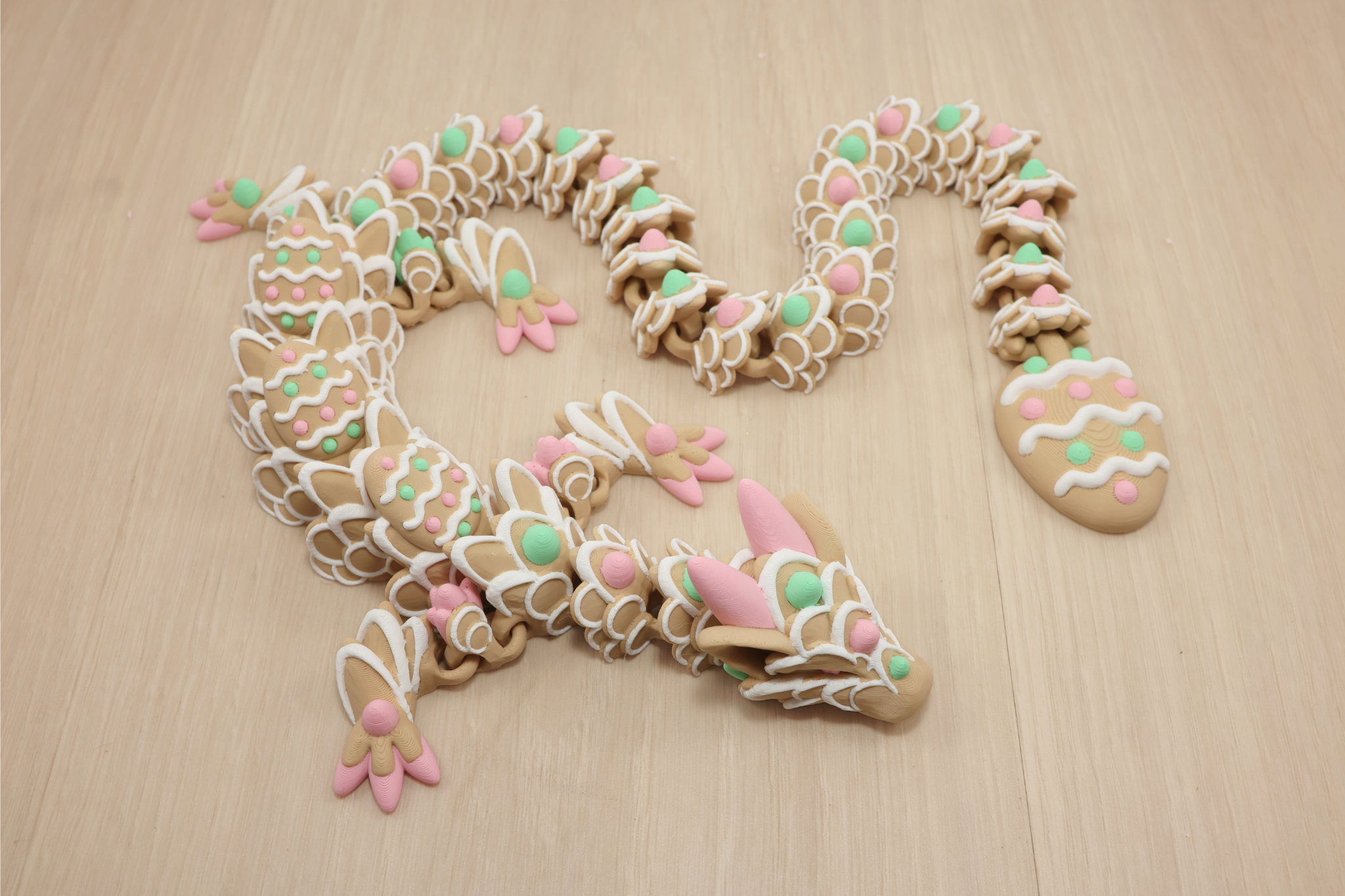 3D Printed Articulated Sugar Cookie Easter Egg Dragon