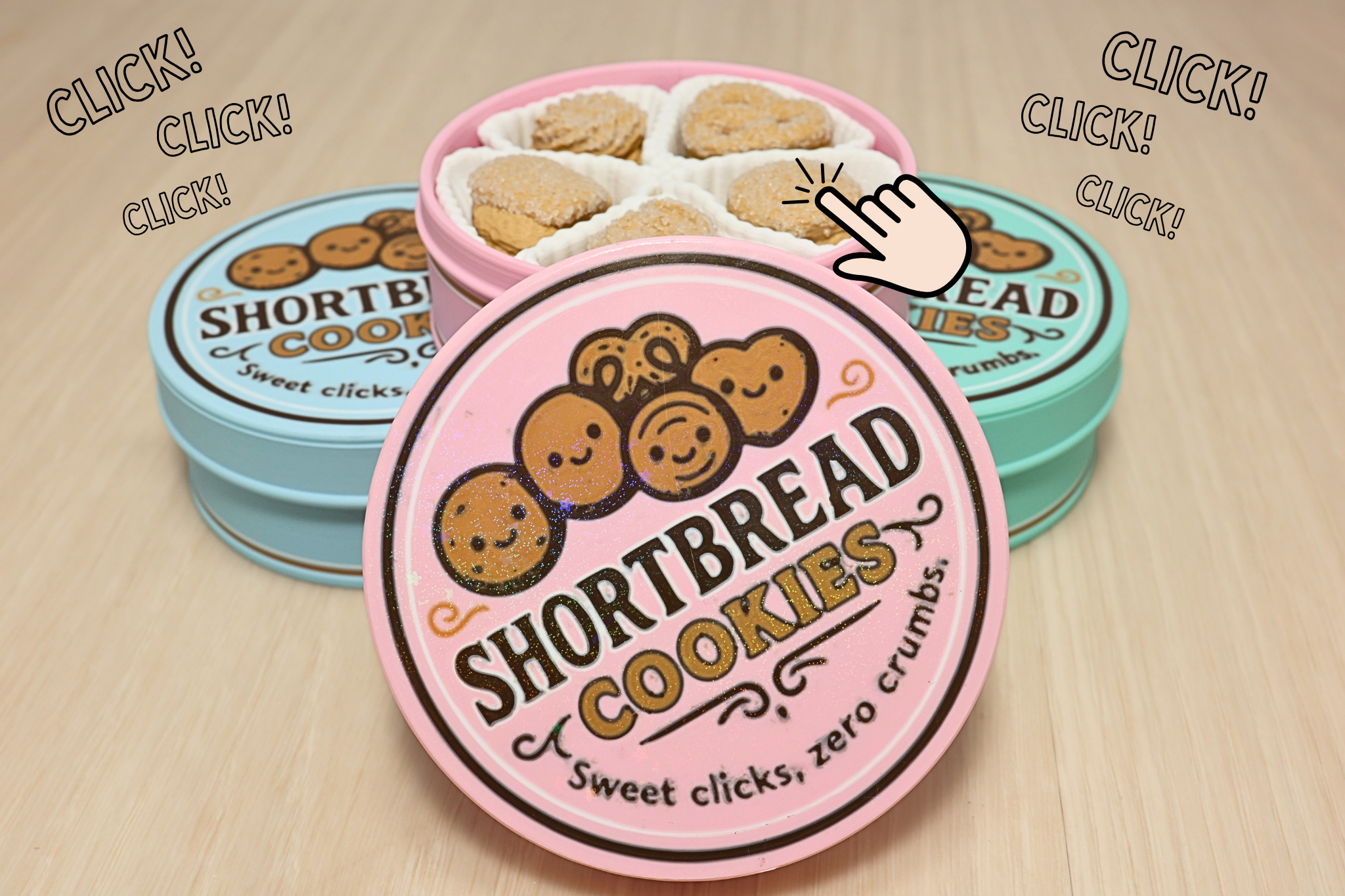 3D Printed Short-Bread Cookie Clicker Tin Fidget Toy