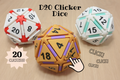 3D Printed D20 Multi-Clicker Dice Fidget Toy