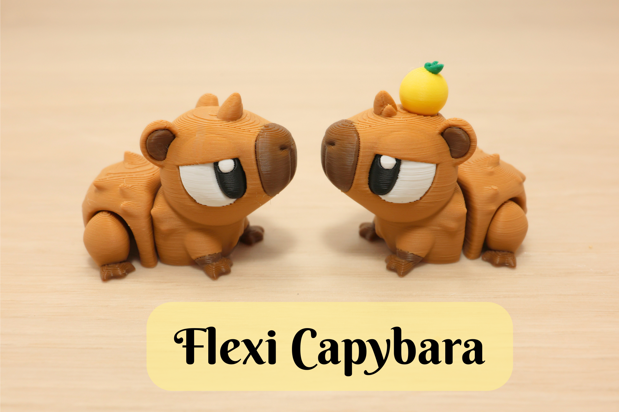 3D Printed Articulated Capybara Fidget Toy