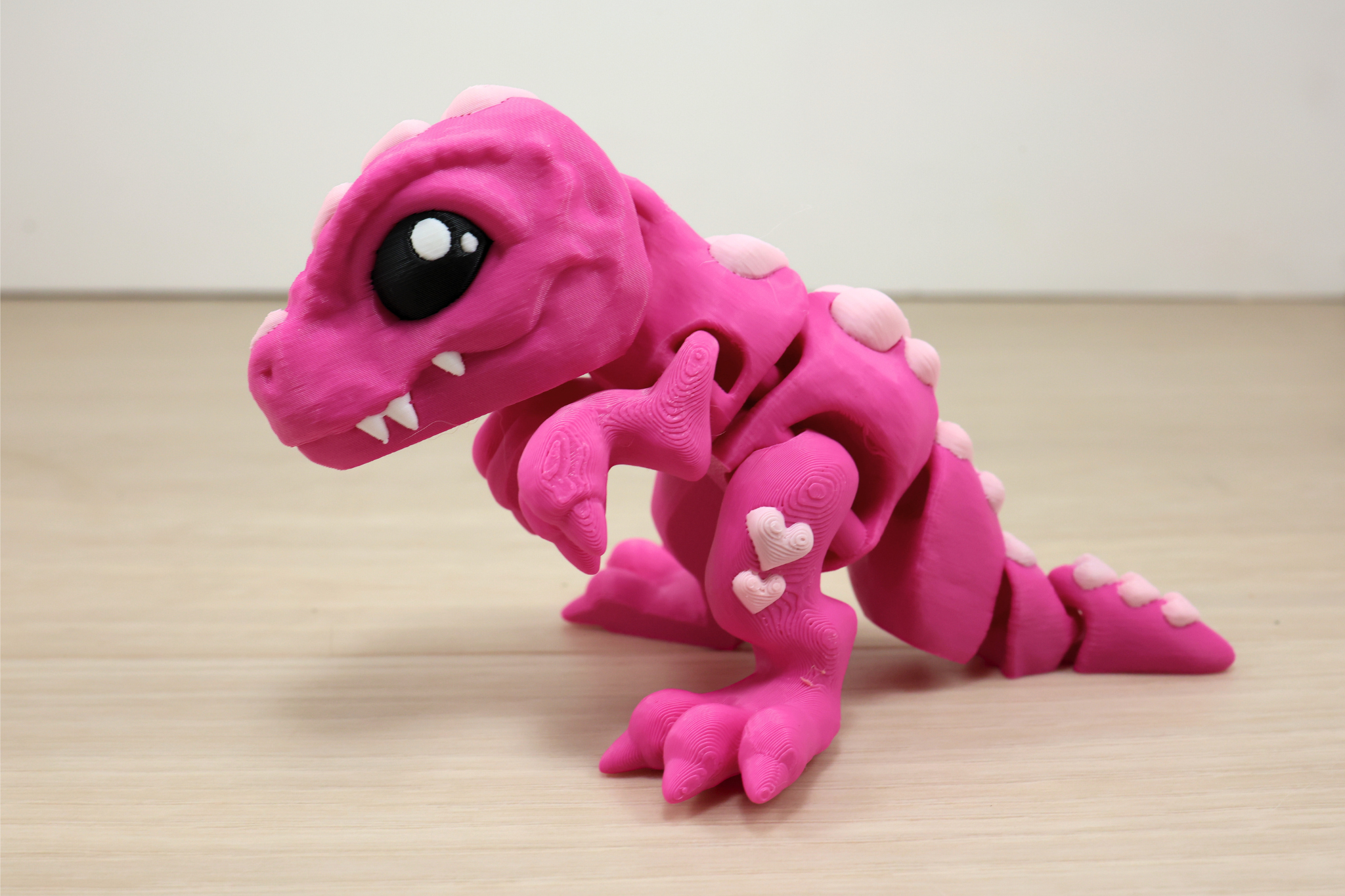 3D Printed Love Heart T-rex Fidget Toy