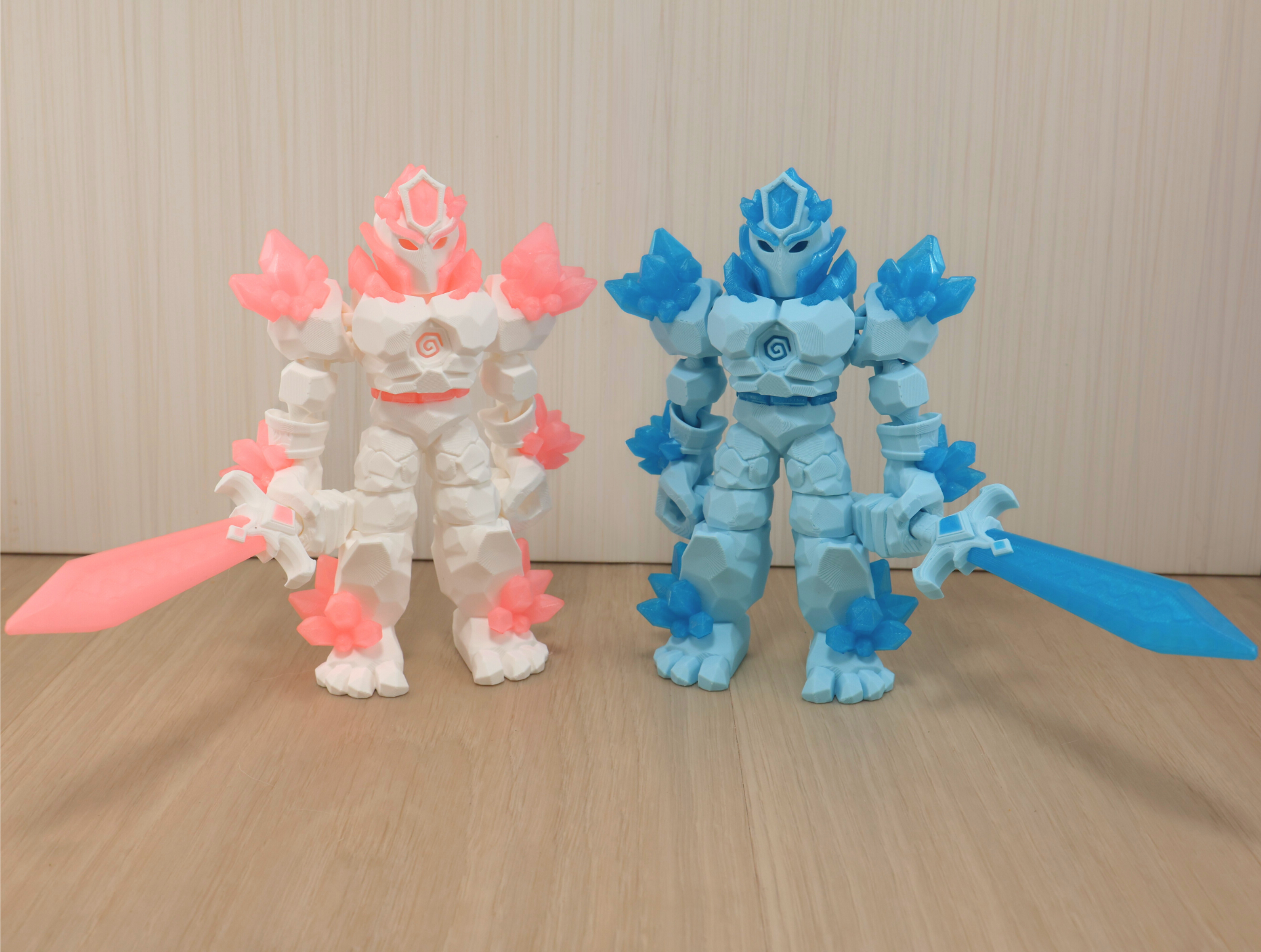 3D Printed Articulated Crystal Warrior