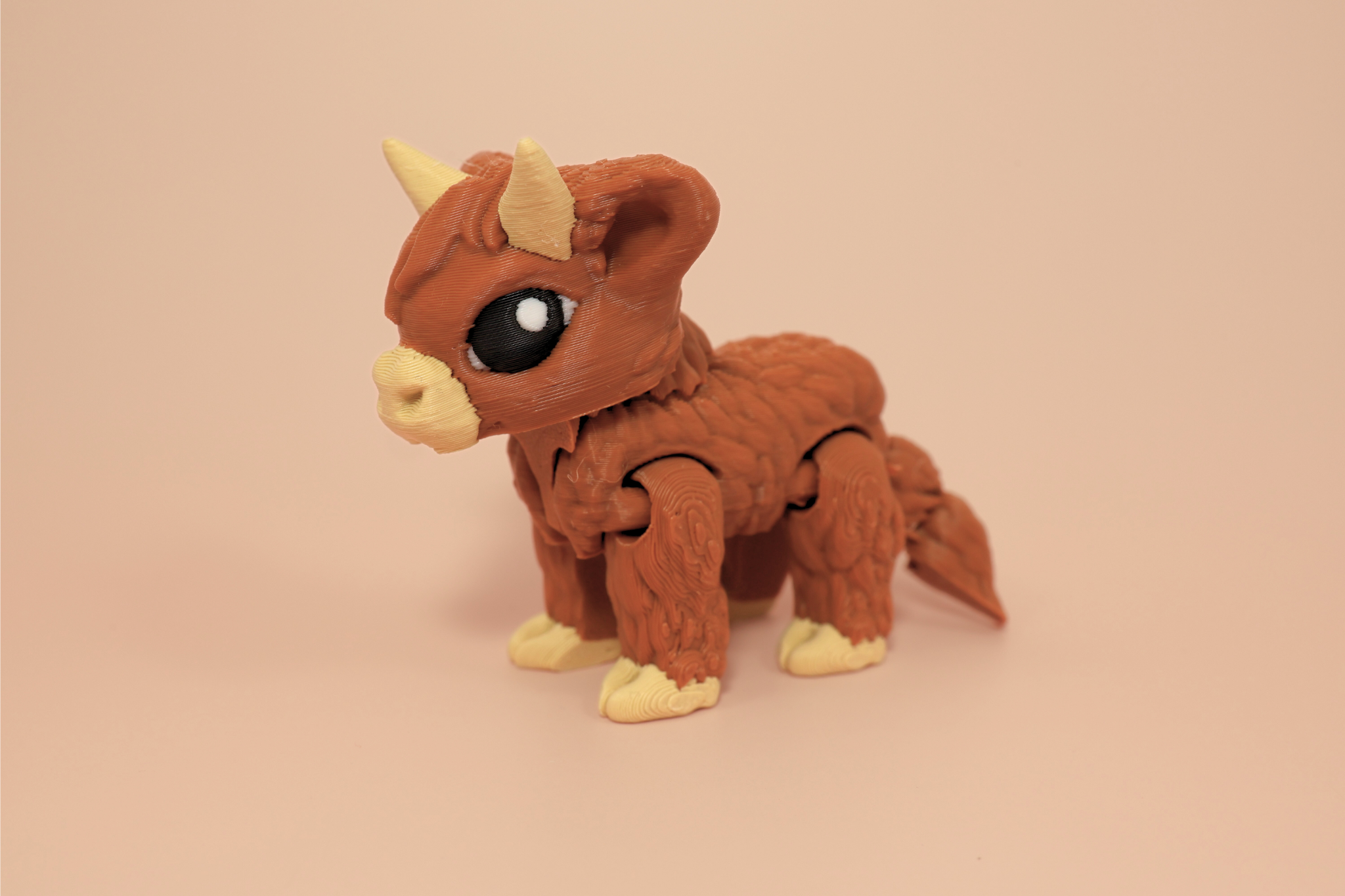 3D Printed Articulated Highland Cow Fidget Toy