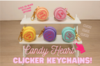 3D Printed Valentine's Day Candy Heart Clicker Keychain