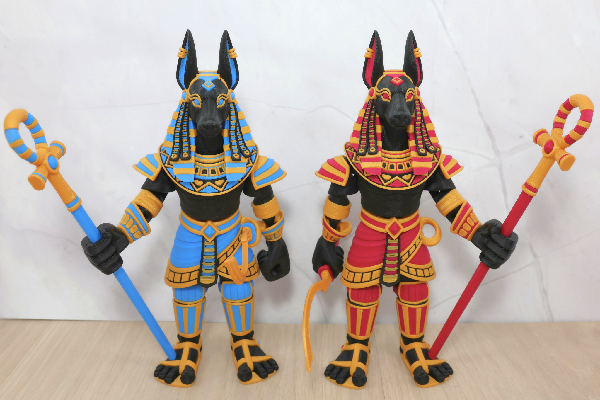 3D Printed Articulated Anubis Action Figure