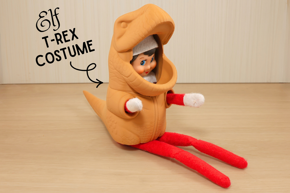 3D Printed Elf T-Rex Dinosaur Costume