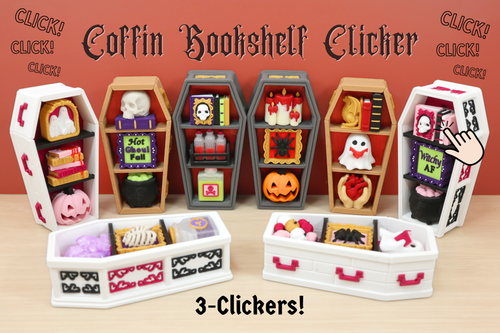 3D Printed 3-Clicker Coffin Bookshelf