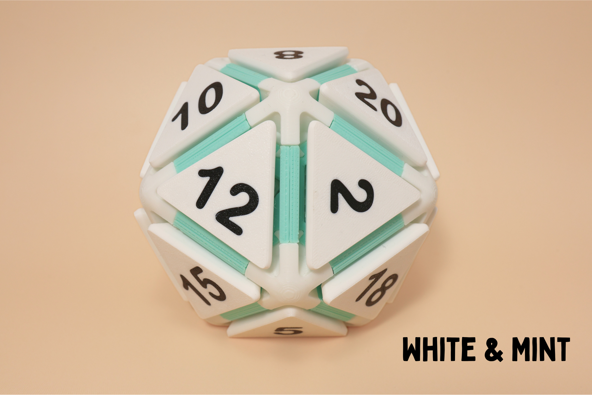 3D Printed D20 Multi-Clicker Dice Fidget Toy