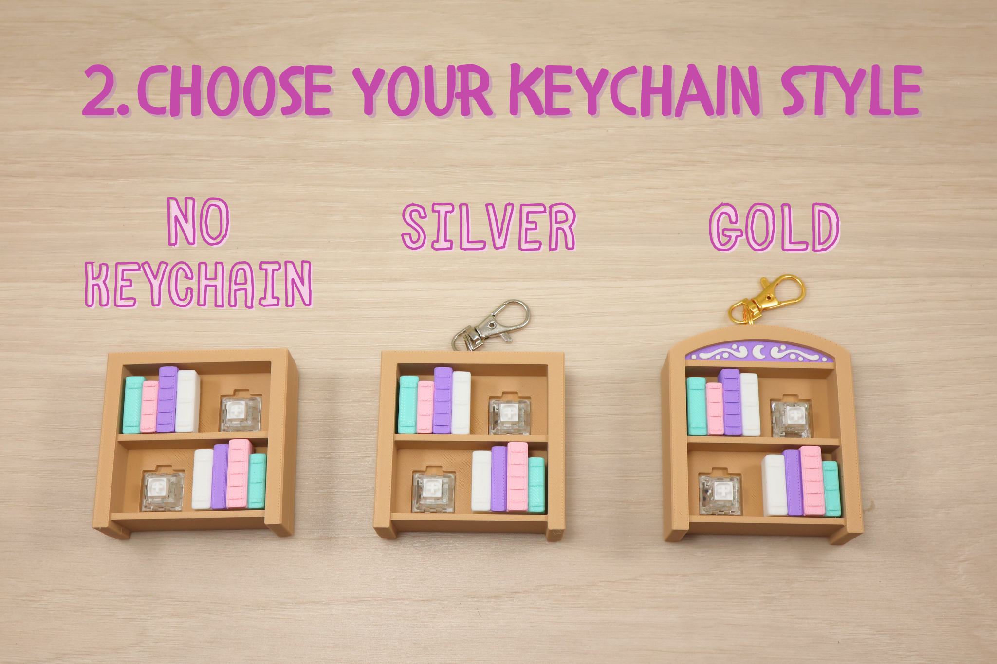 3D Printed Small Bookshelf Four Clicker Fidget Toy