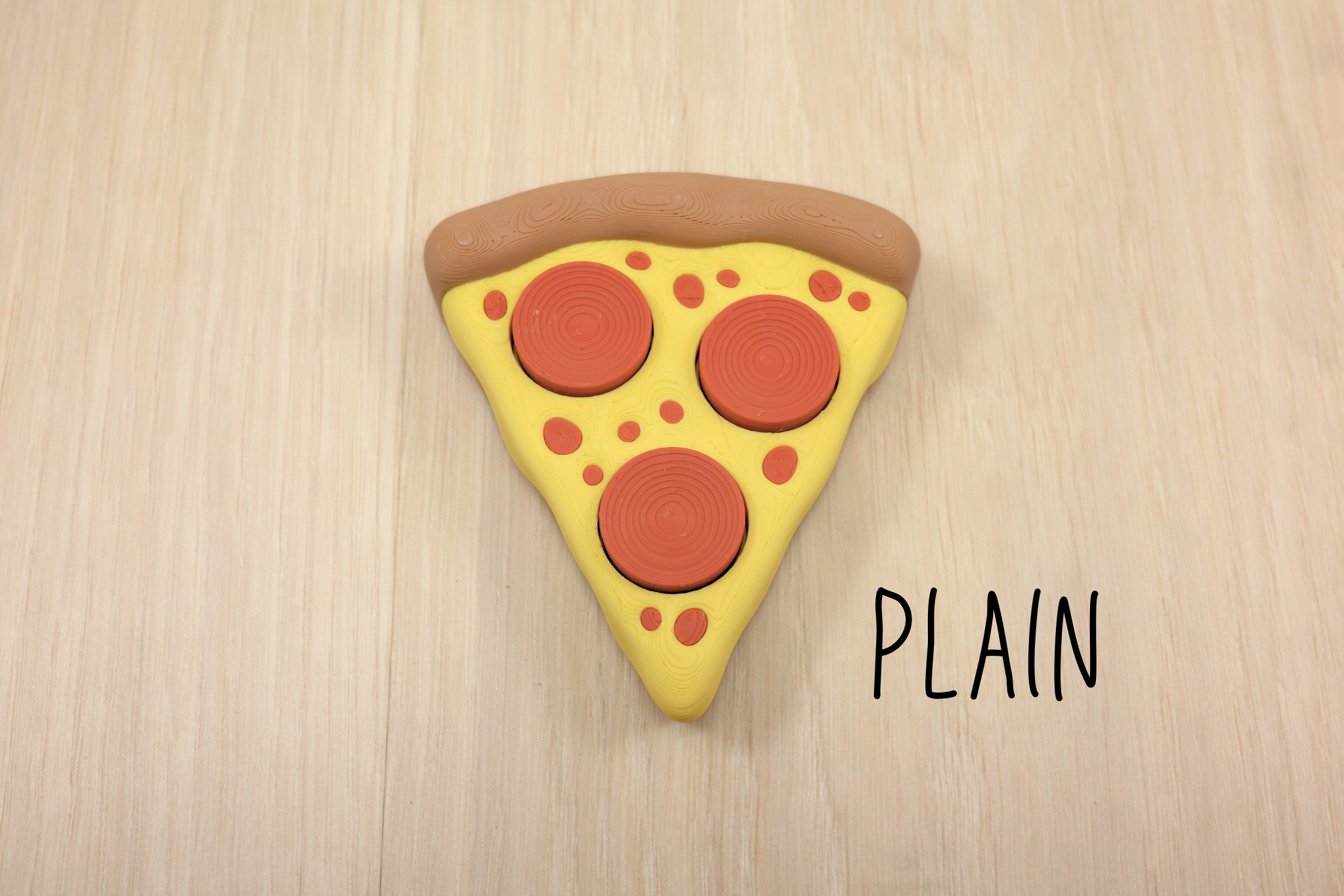 3D Printed Pizza 3-Clicker Fidget Toy