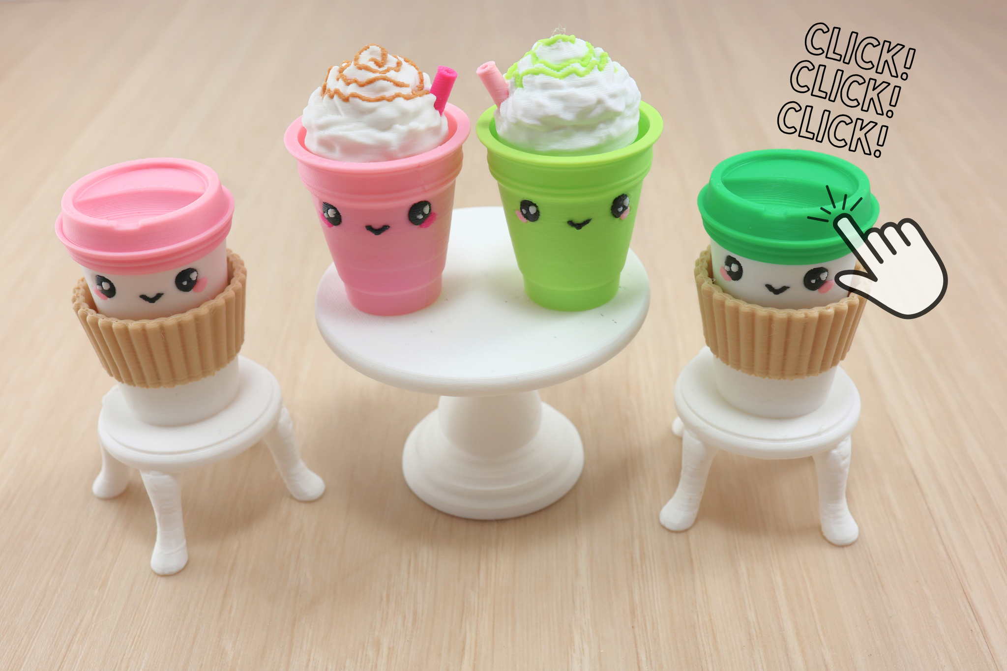 3D Printed Coffee Clicker Fidget Toy