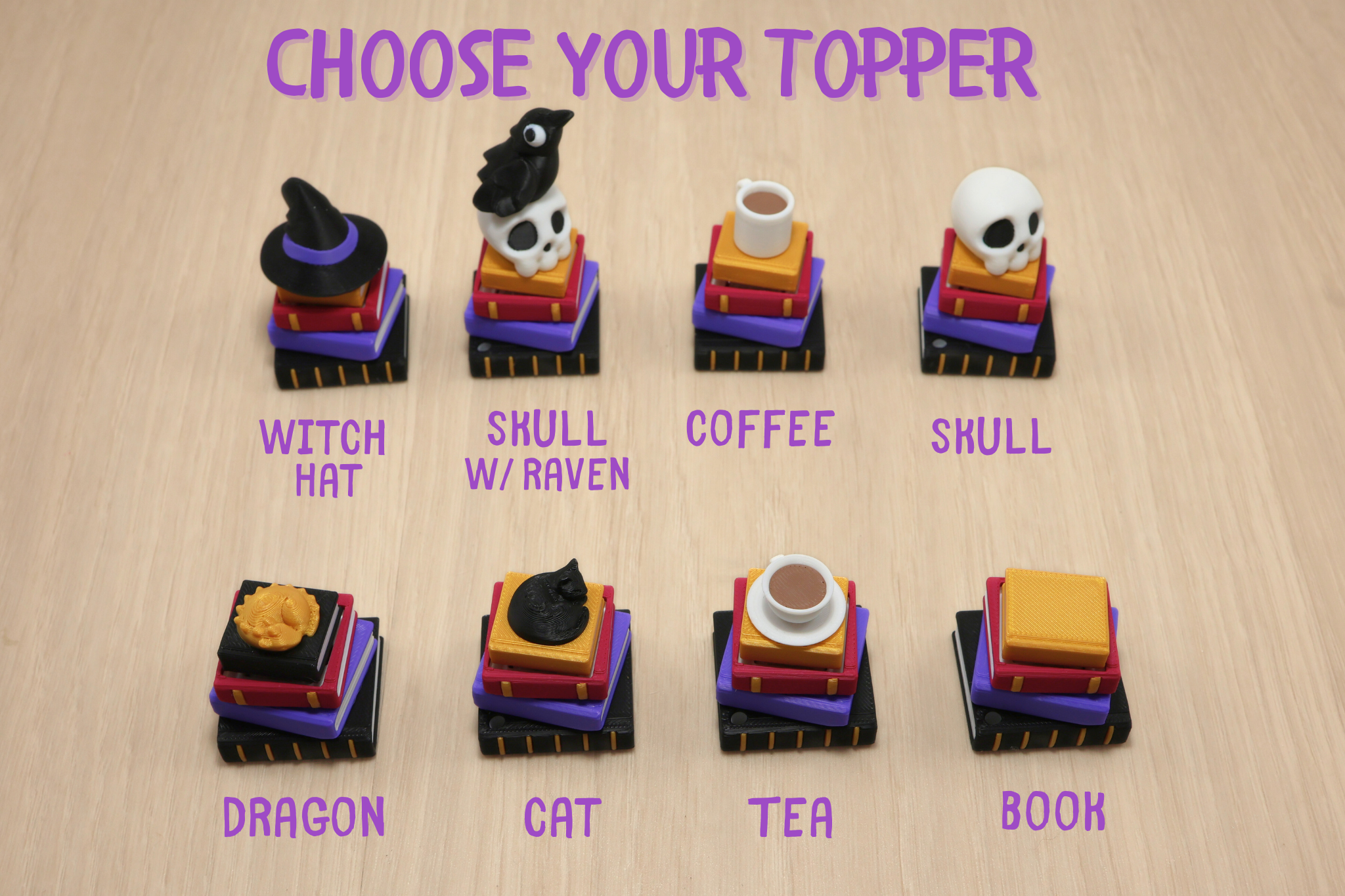 3D Printed Book Stack Clicker Fidget Toy