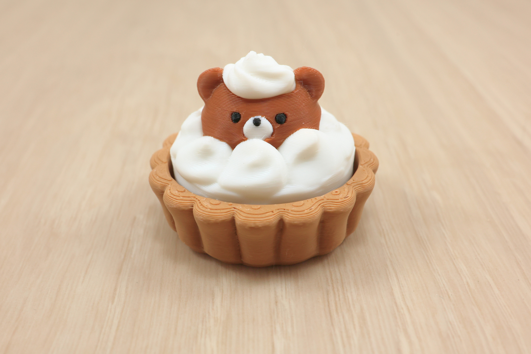 3D Printed Bear Dessert Clicker Fidget Toy