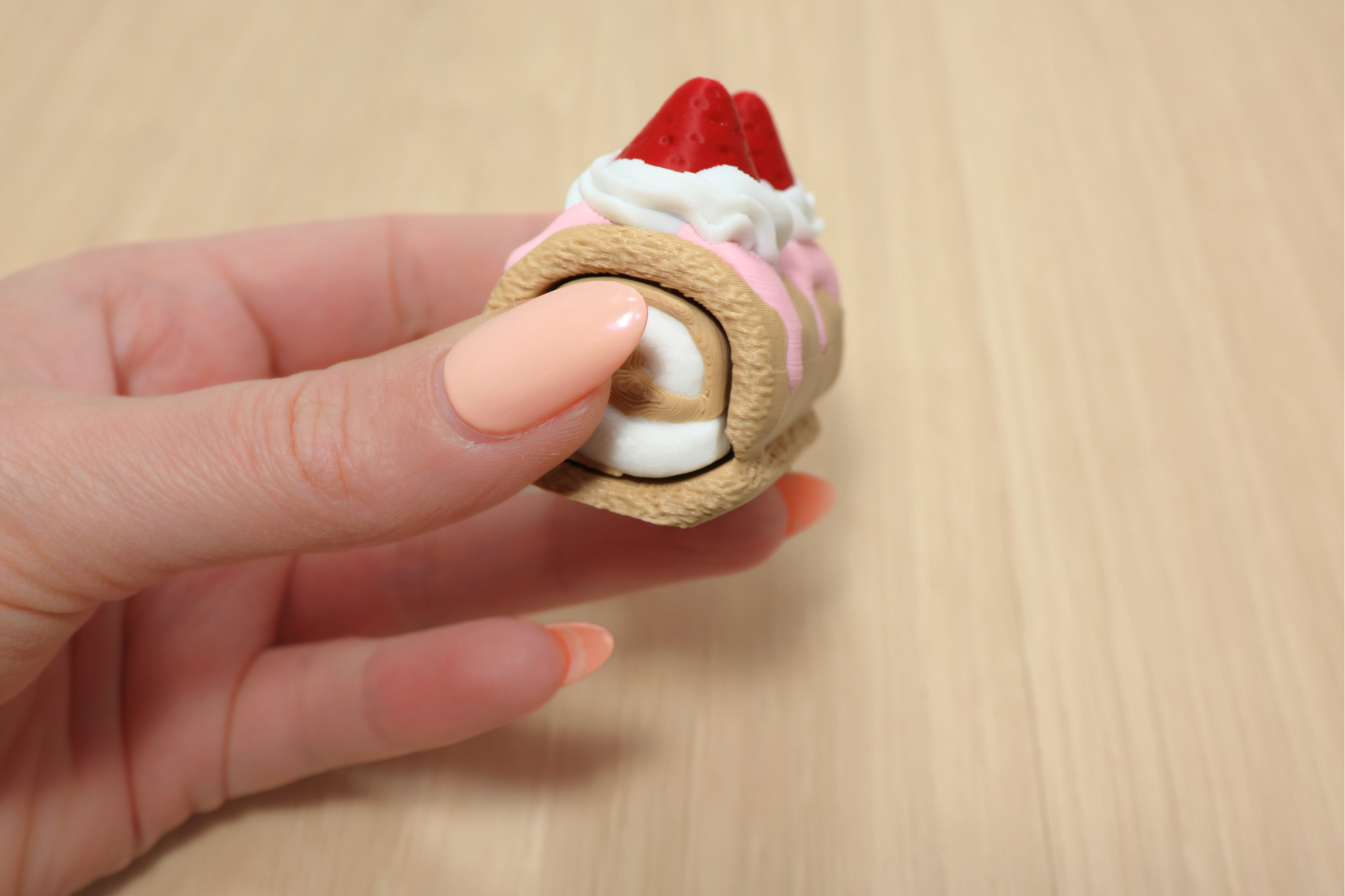 3D Printed Cake Roll 2-Clicker Fidget Toy