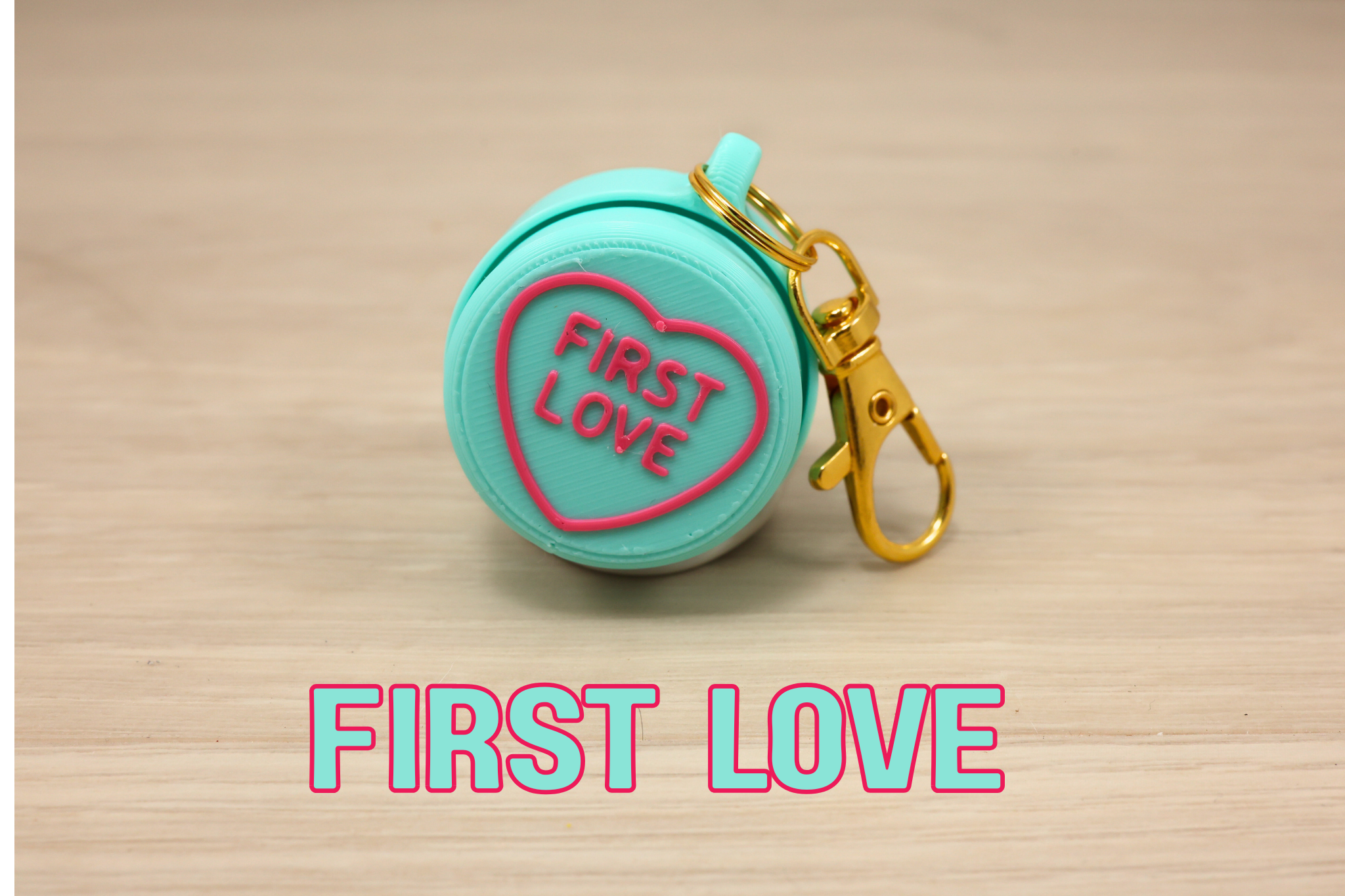 3D Printed Valentine's Day Candy Heart Clicker Keychain
