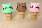 3D Printed Ice Cream Kitty Cone Clicker Fidget Toy