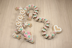 Cookie Heart Dragon Fidget Toy - Pink 3D Printed Flexi Desk Pet - Cute Dessert Themed Gift for Her