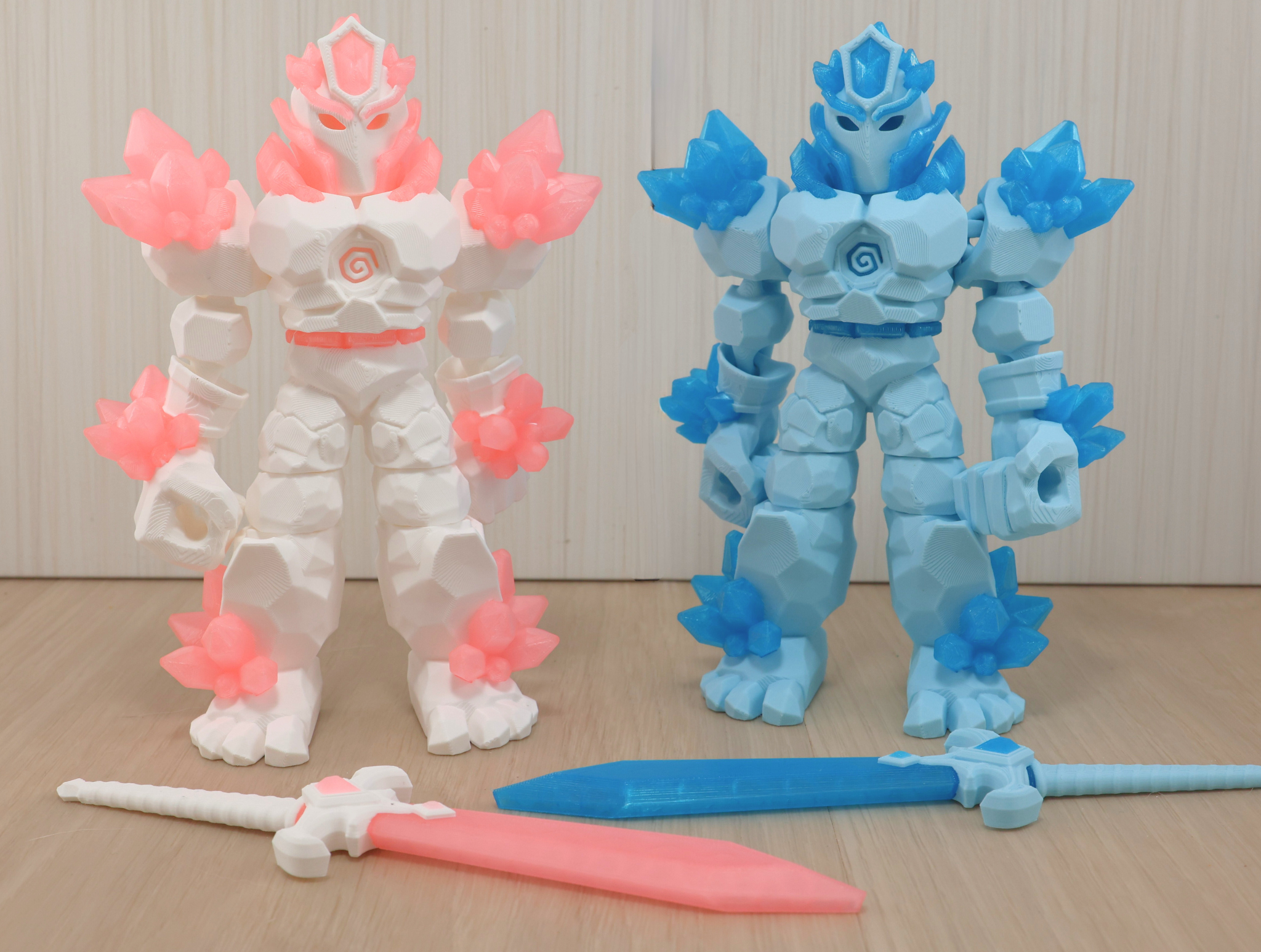3D Printed Articulated Crystal Warrior