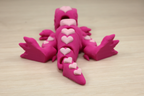 3D Printed Love Heart T-rex Fidget Toy