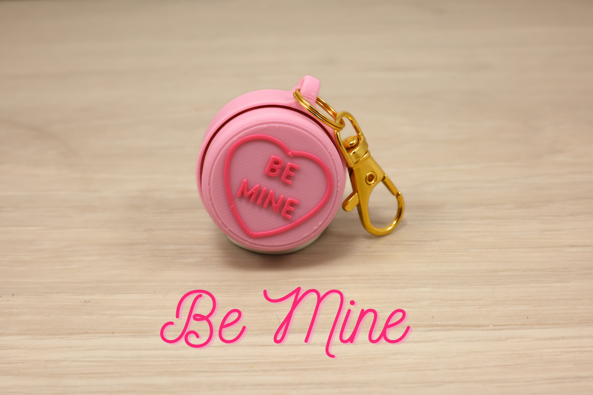3D Printed Valentine's Day Candy Heart Clicker Keychain