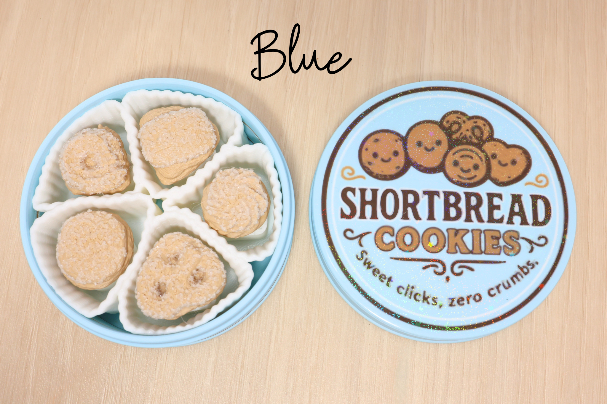 3D Printed Short-Bread Cookie Clicker Tin Fidget Toy