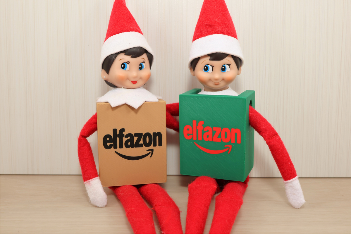 3D Printed Elf Elfazon (Amazon) Box Costume