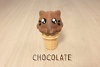 3D Printed Ice Cream Kitty Cone Clicker Fidget Toy