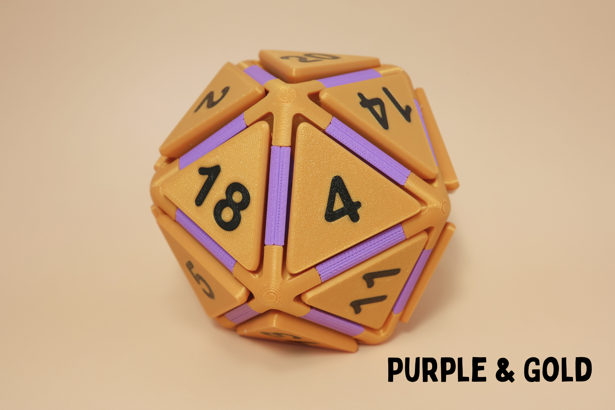 3D Printed D20 Multi-Clicker Dice Fidget Toy