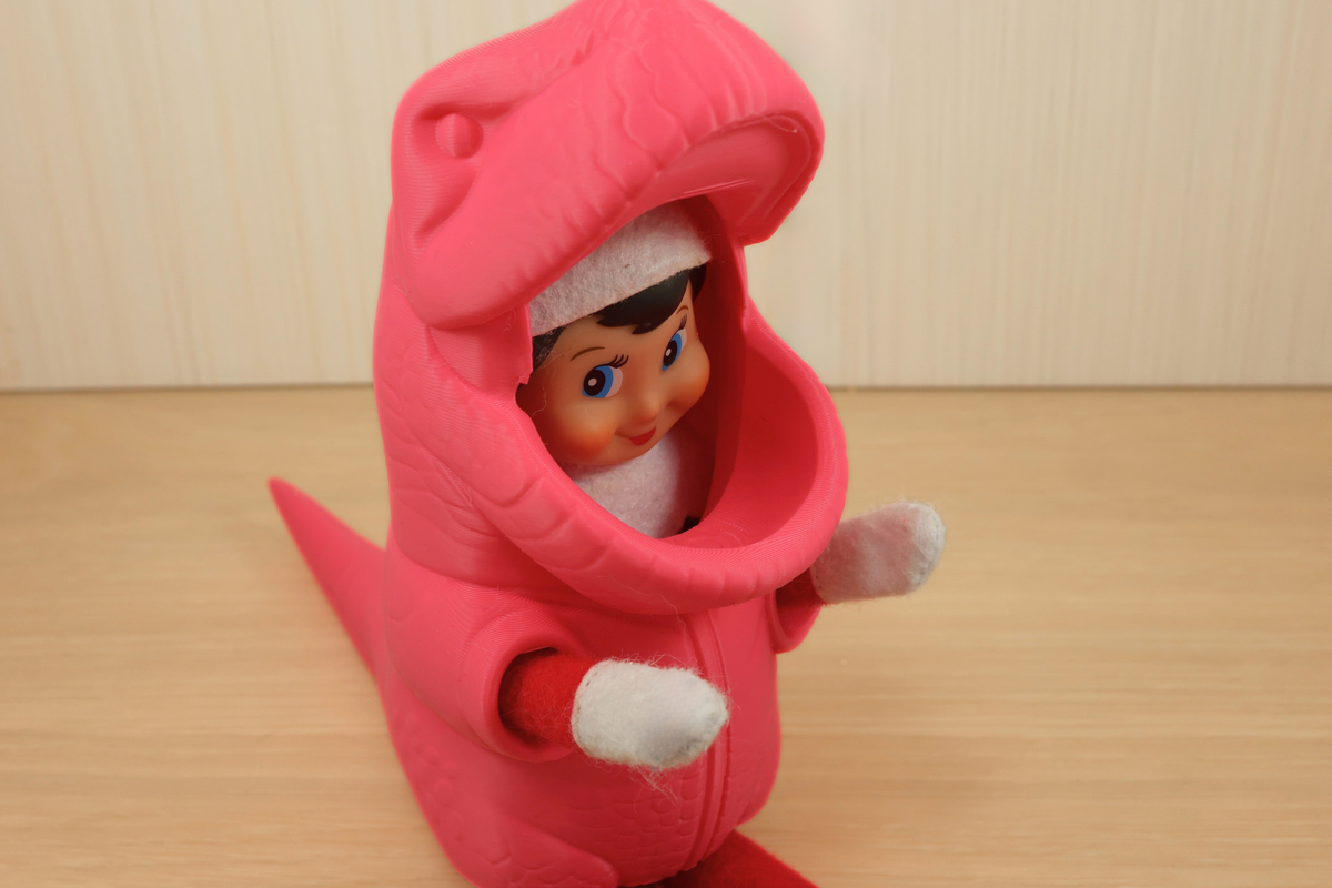 3D Printed Elf T-Rex Dinosaur Costume