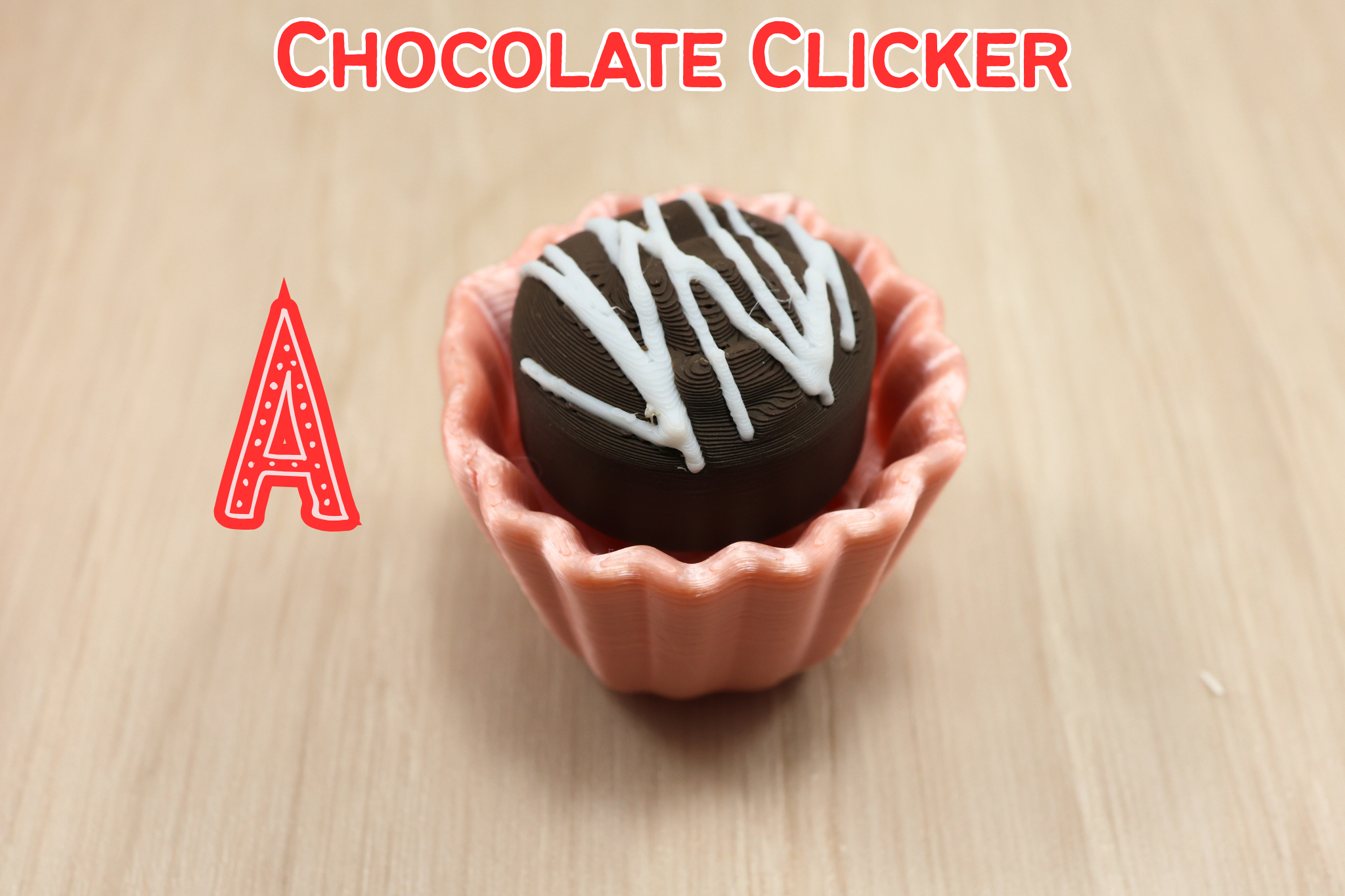 3D Printed Valentine's Day Chocolate Clicker Fidget Sensory Toy