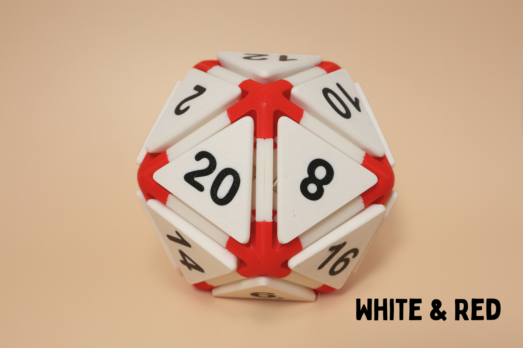 3D Printed D20 Multi-Clicker Dice Fidget Toy