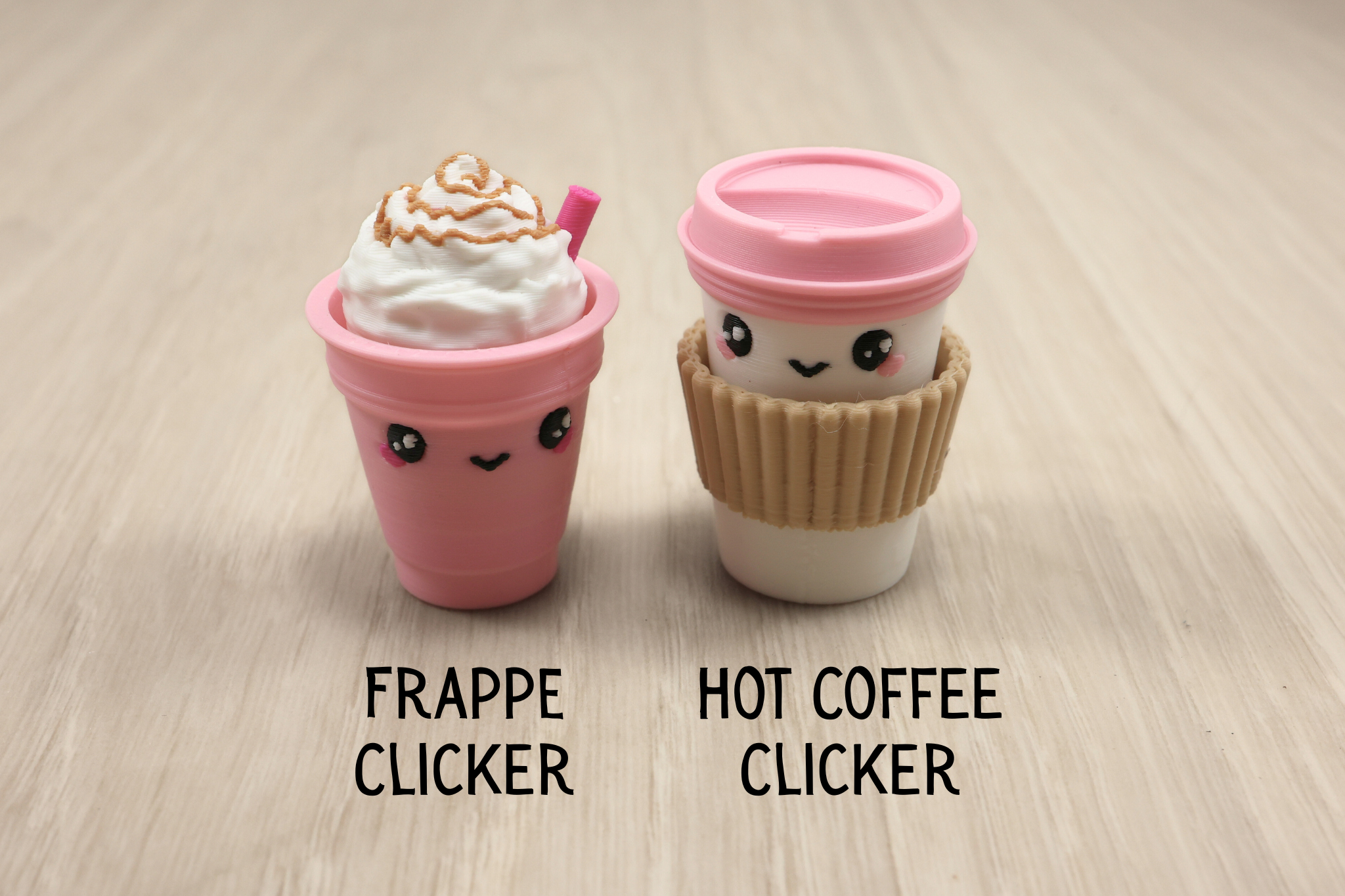 3D Printed Coffee Clicker Fidget Toys