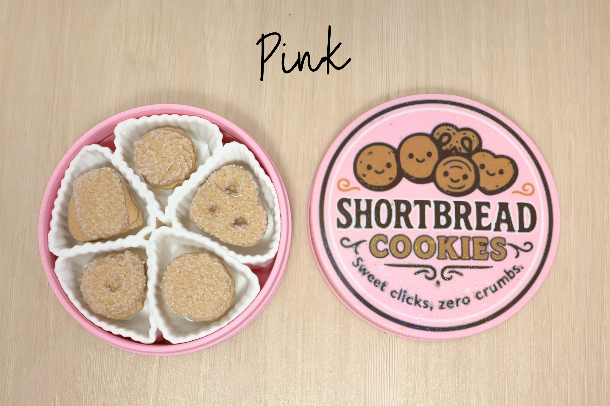 3D Printed Short-Bread Cookie Clicker Tin Fidget Toy