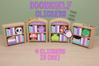 3D Printed Small Bookshelf Four Clicker Fidget Toy