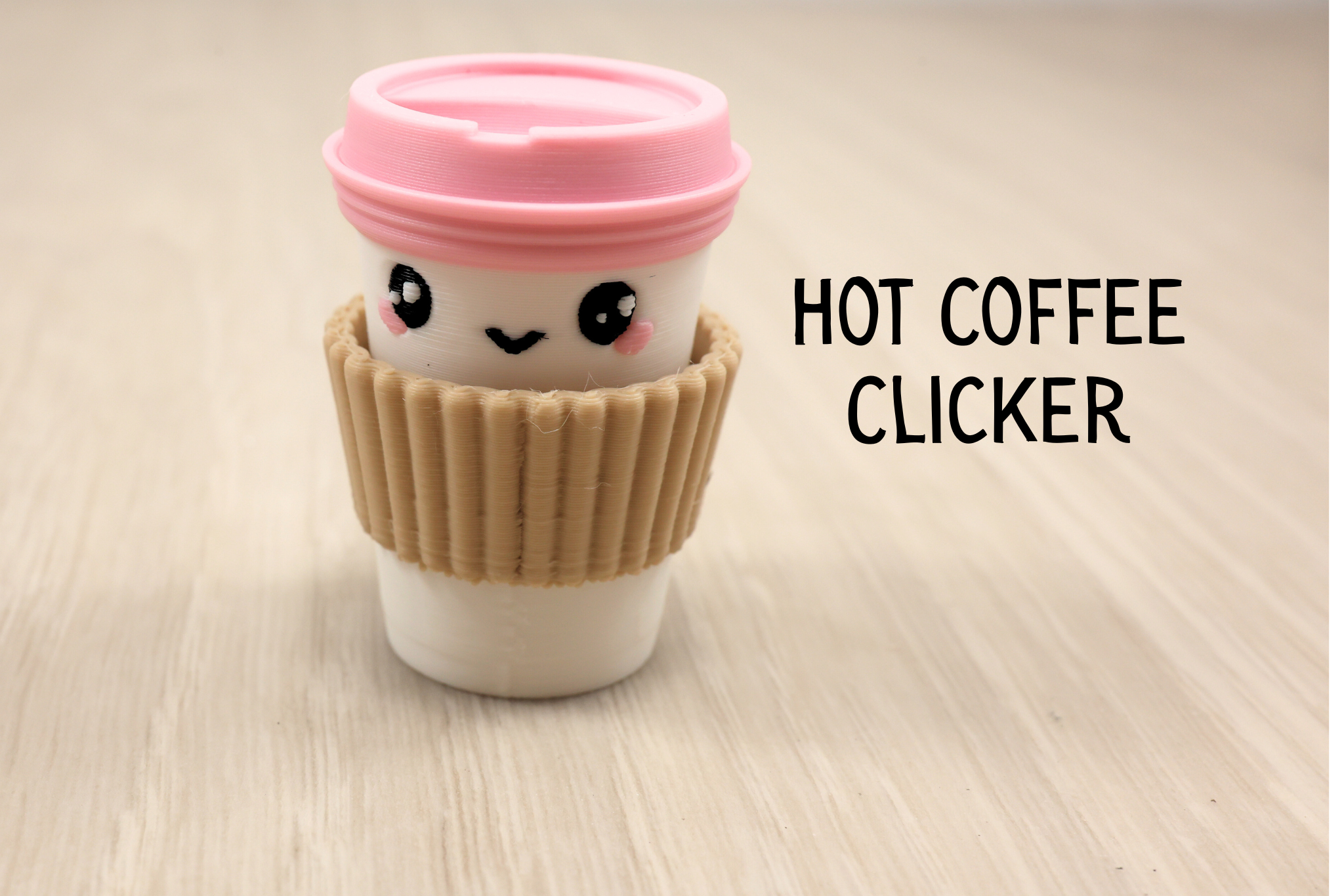 3D Printed Coffee Clicker Fidget Toys