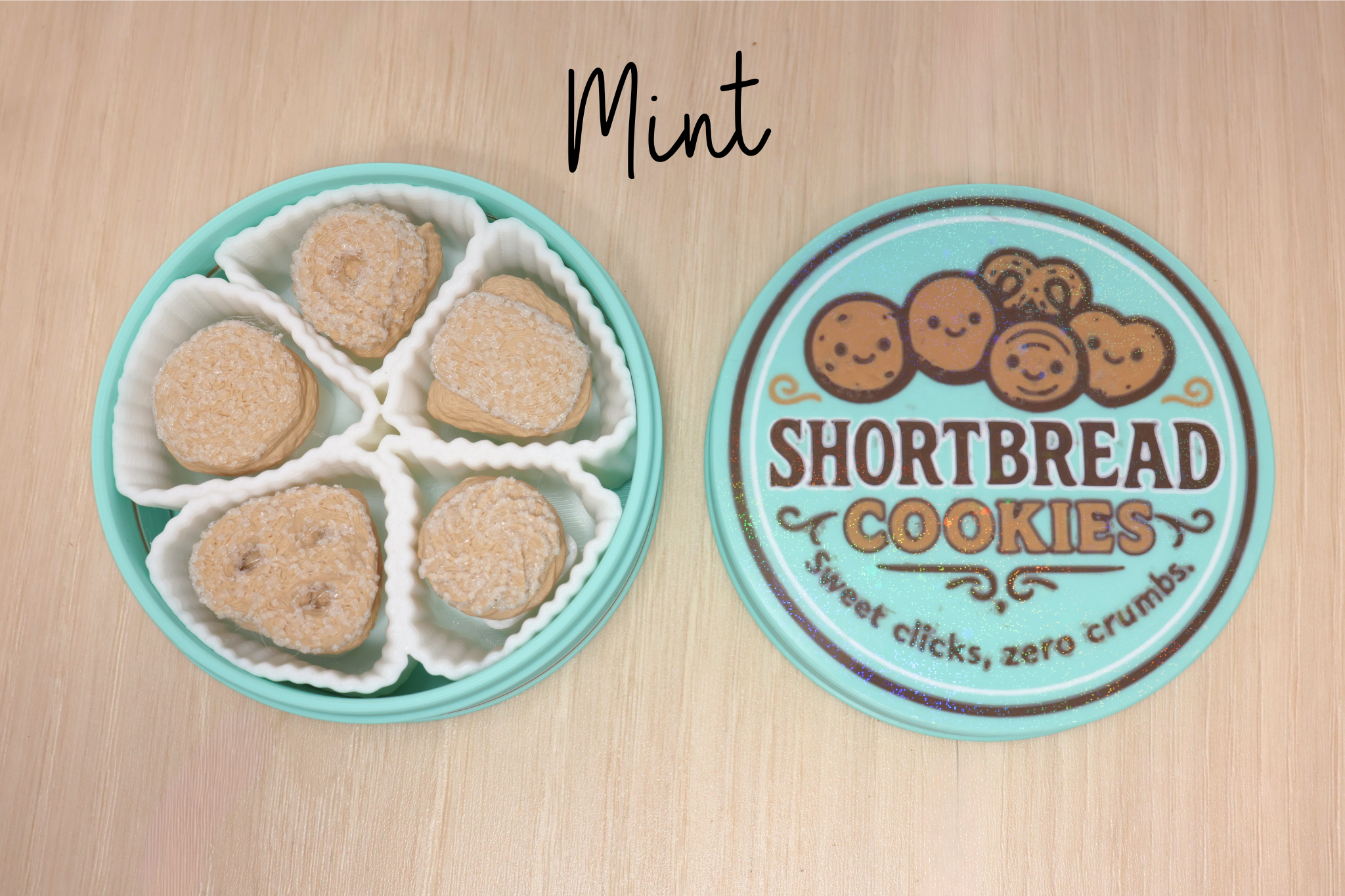 3D Printed Short-Bread Cookie Clicker Tin Fidget Toy