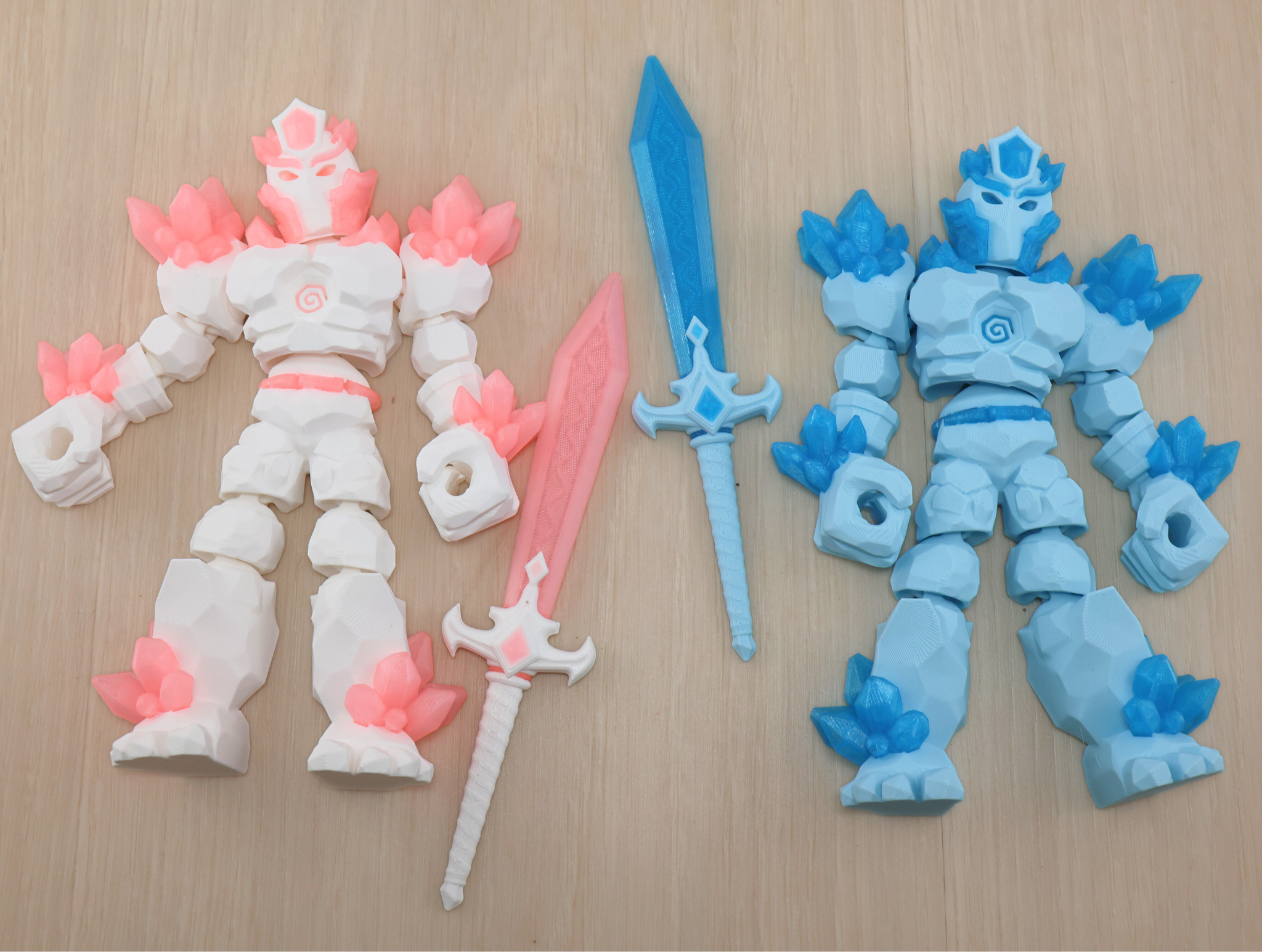 3D Printed Articulated Crystal Warrior