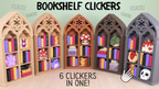 3D Printed Gothic Dark Fantasy Bookshelf 6-Clicker Fidget Toy