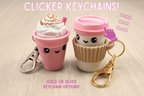 3D Printed Coffee Clicker Fidget Keychain
