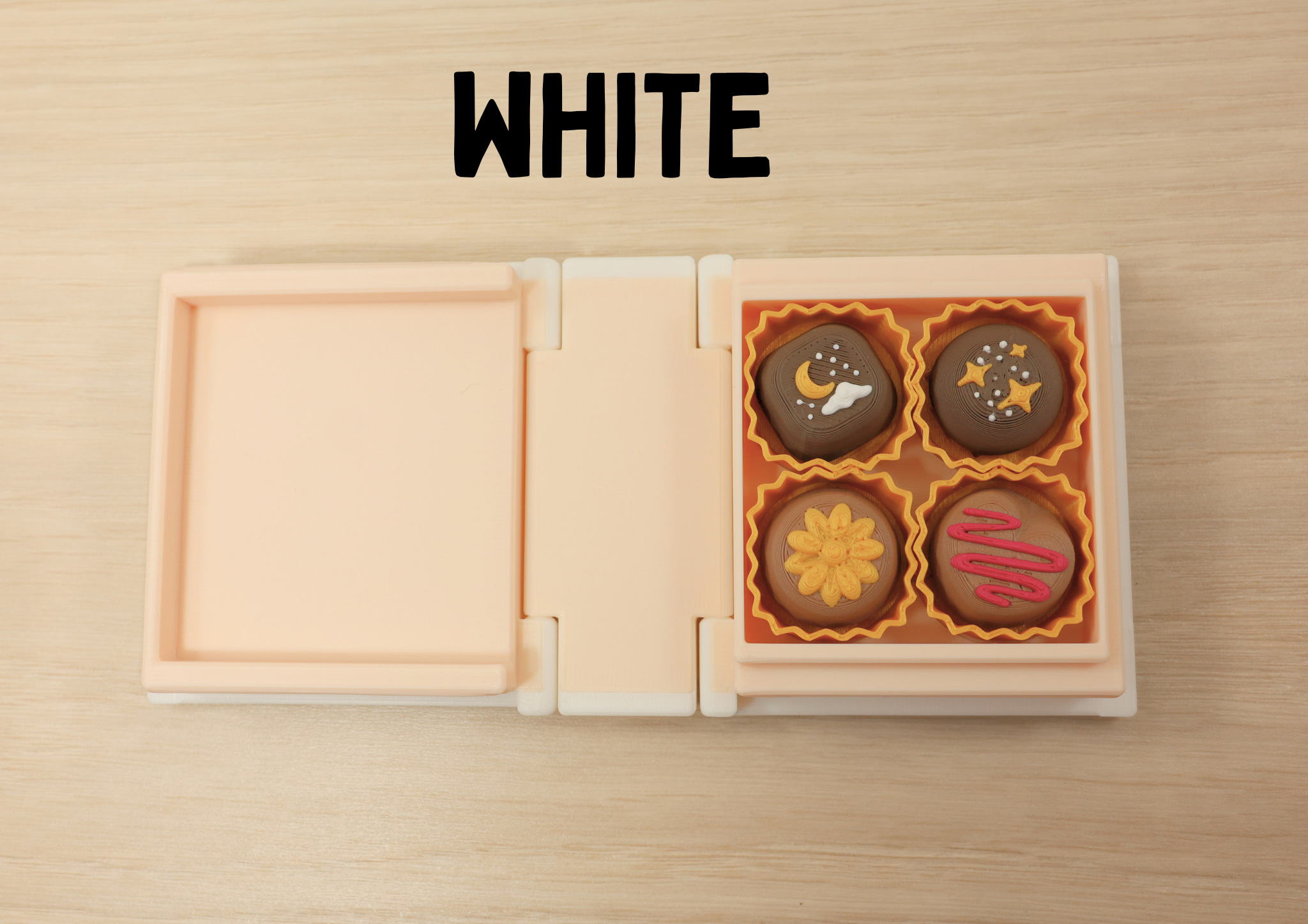 3D Printed Book with Chocolate Fidget Clickers