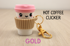 3D Printed Coffee Clicker Fidget Keychain