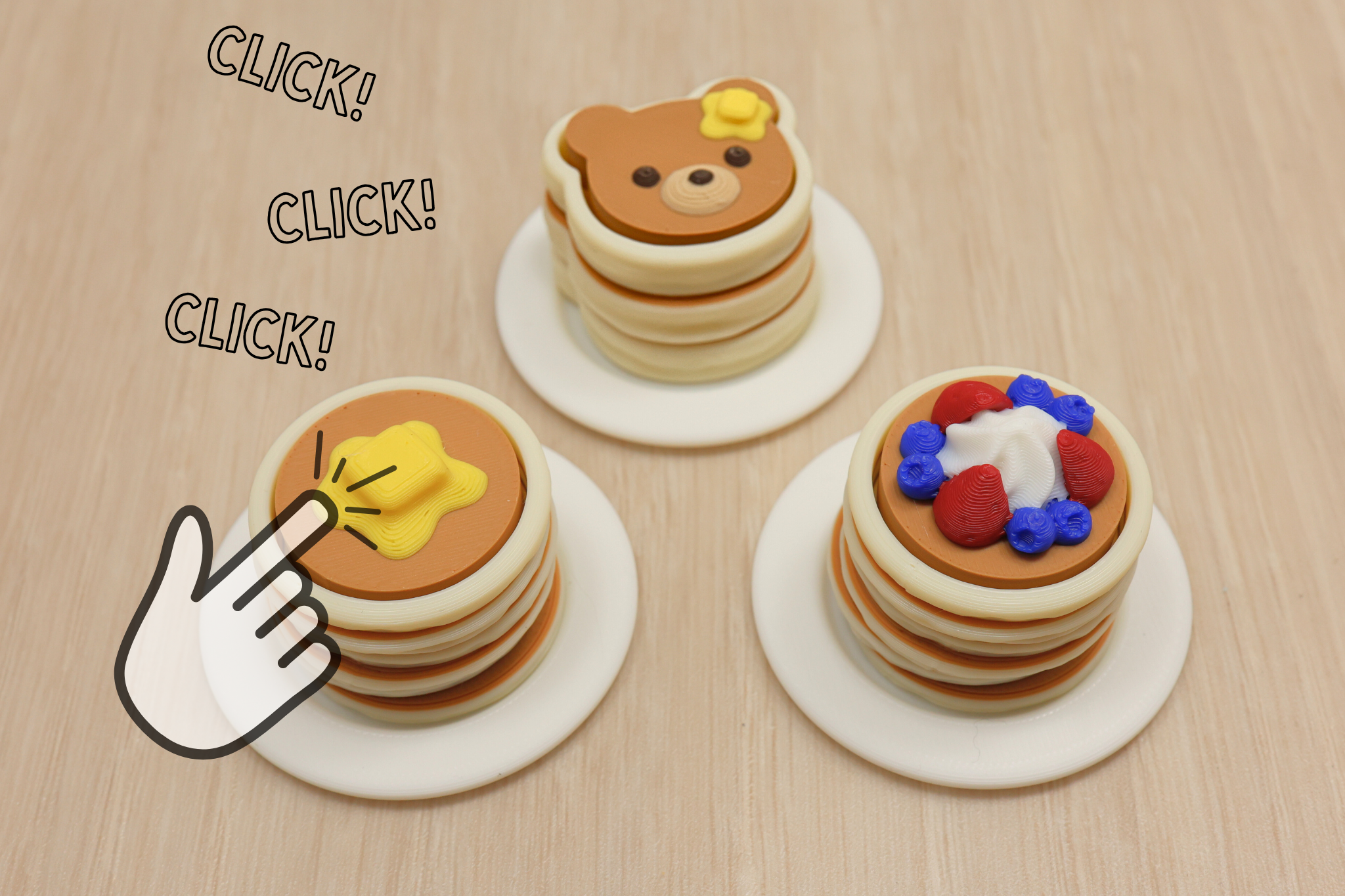 3D Printed Pancake Clicker Fidget Toy