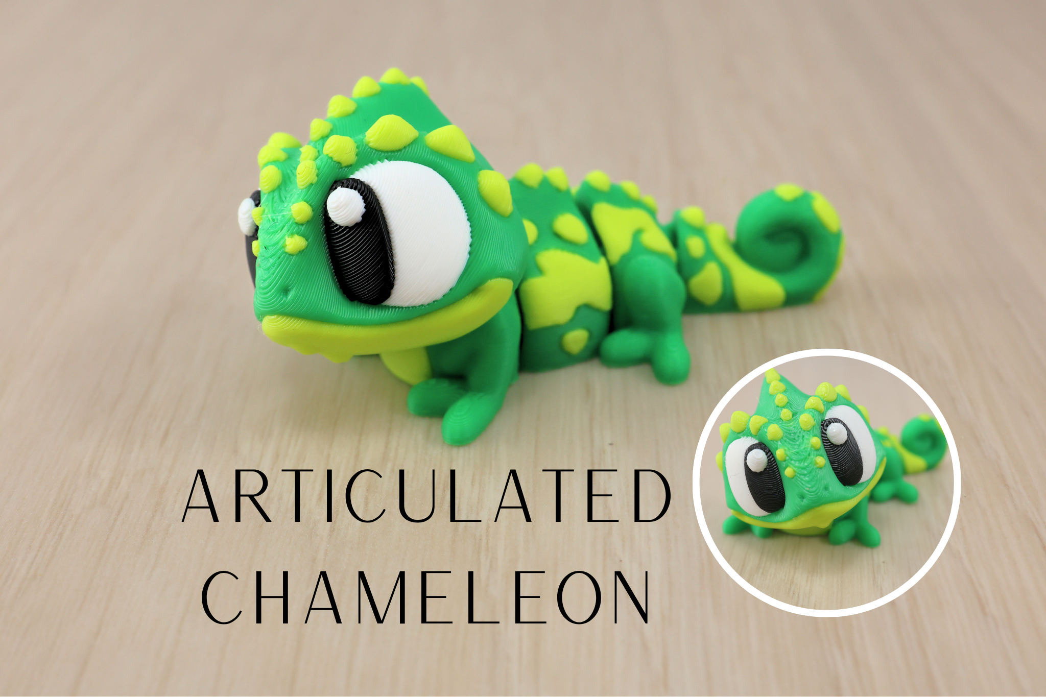 3D Printed Articulated Chameleon Fidget Toy