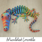 3D Printed Articulated Crocodile