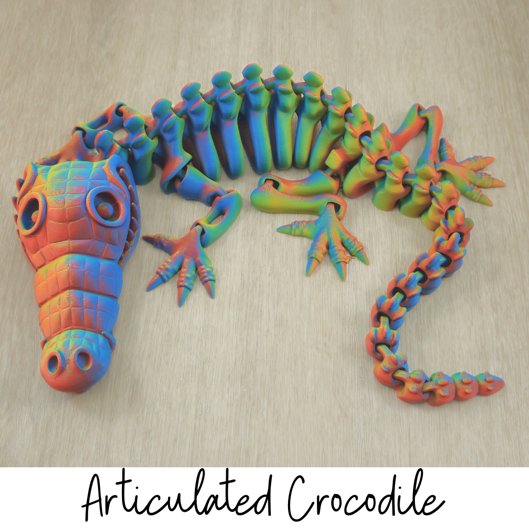 3D Printed Articulated Crocodile