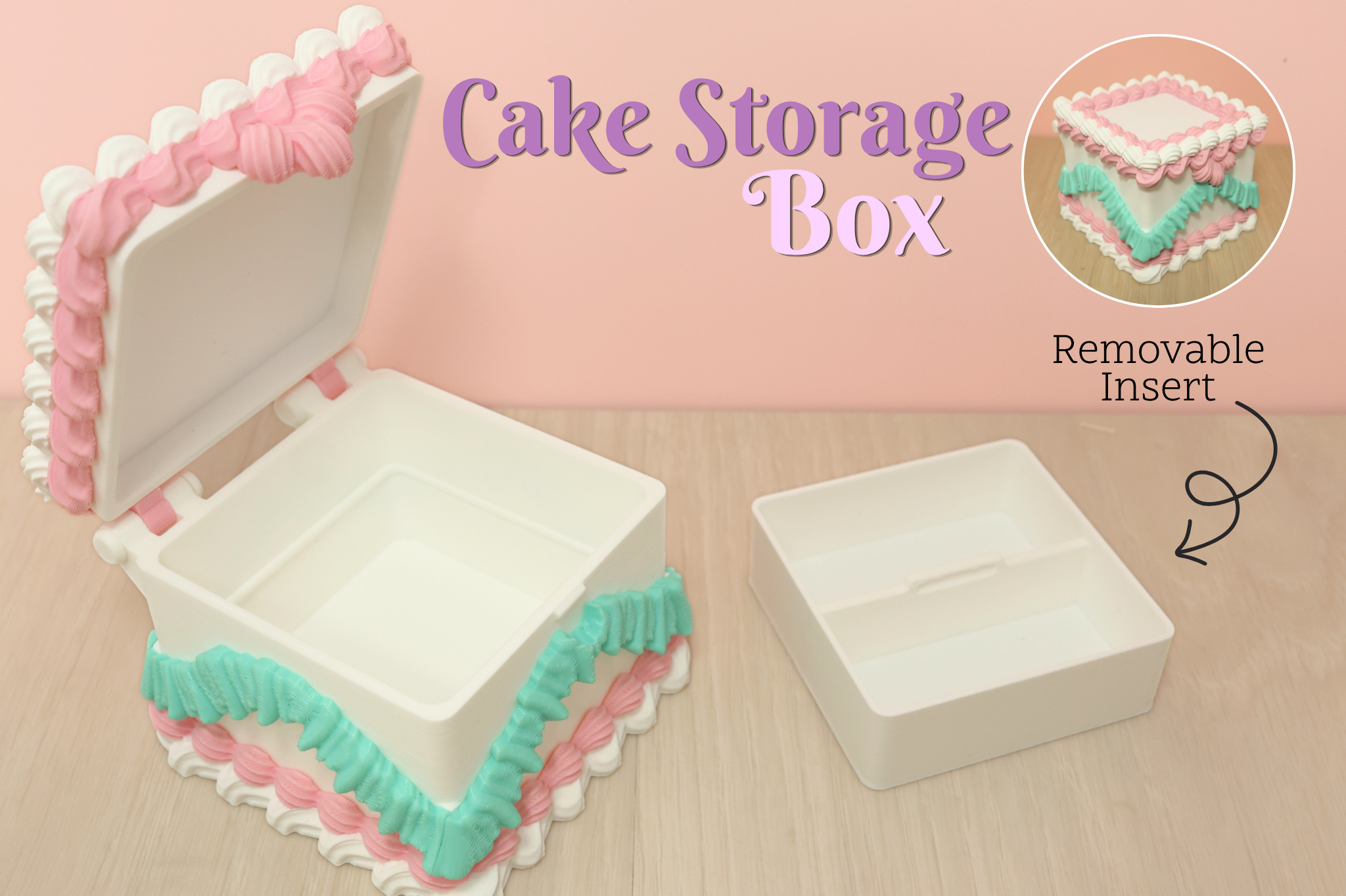 3D Printed Cake Storage Box
