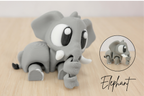 3D Printed Articulated Elephant Fidget Toy