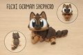3D Printed Articulated German Shepherd Fidget Toy